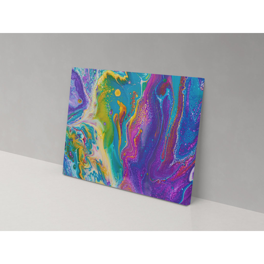 Multicolour Spill - Wrapped Canvas Painting
