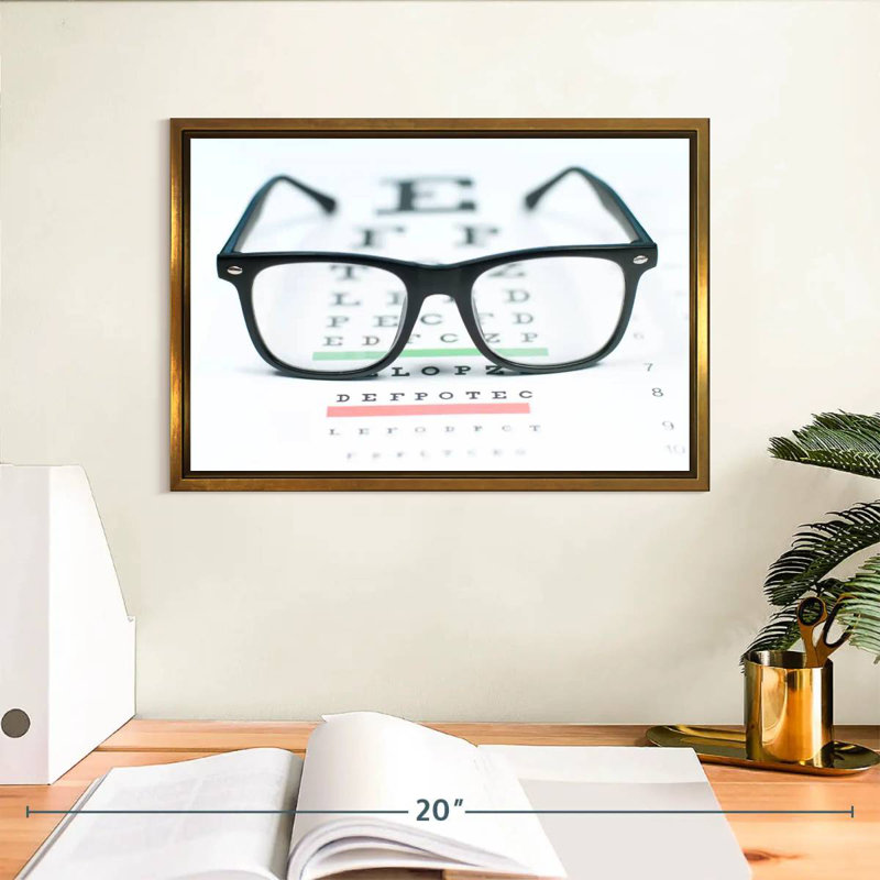 Lunettes de vue, Cadre flottant doré, 13 po x 9 po