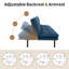 Canapé-lit convertible avec futon: canapé en mousse viscoélastique avec accoudoirs et dossier réglables pour le salon, le bureau et l’appartement - Assemblage facile-681371349