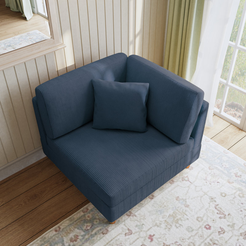 Upholstered Accent Chair, Navy