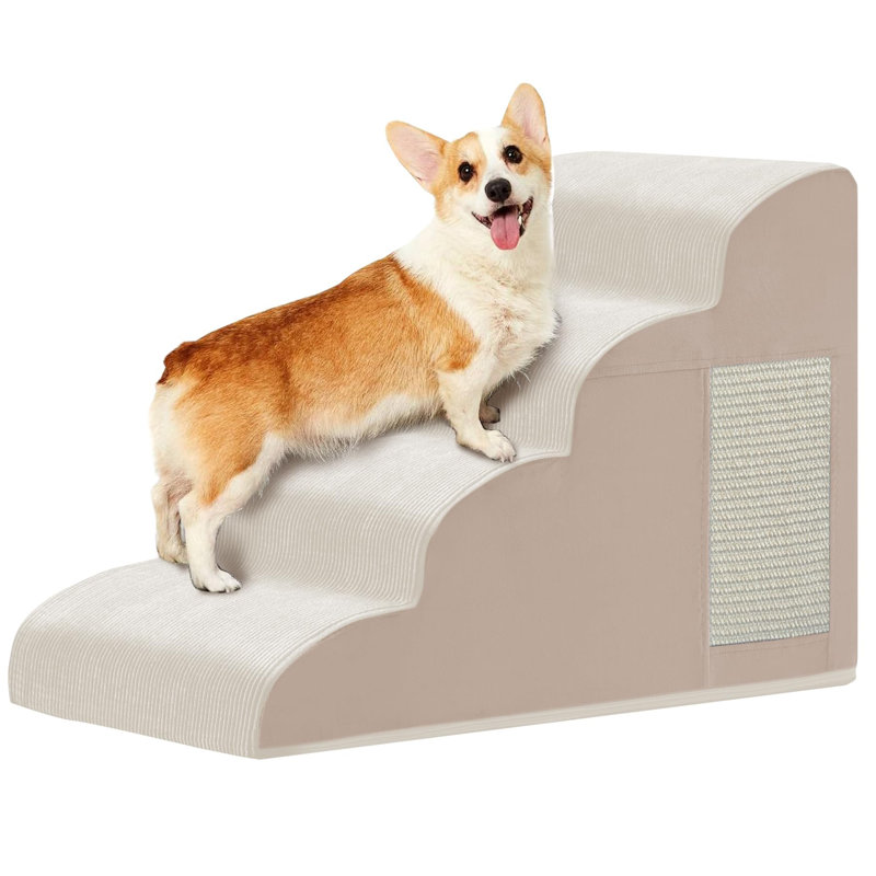 Marches pour chiens, escaliers pour petits chiens, Beige, 4 marches (H 19,7 po x l 15,7 po x P 28,3 po)