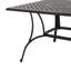 Table de patio spacieuse en fonte d'aluminium, finition bronze, salle à manger d'extérieur classique
