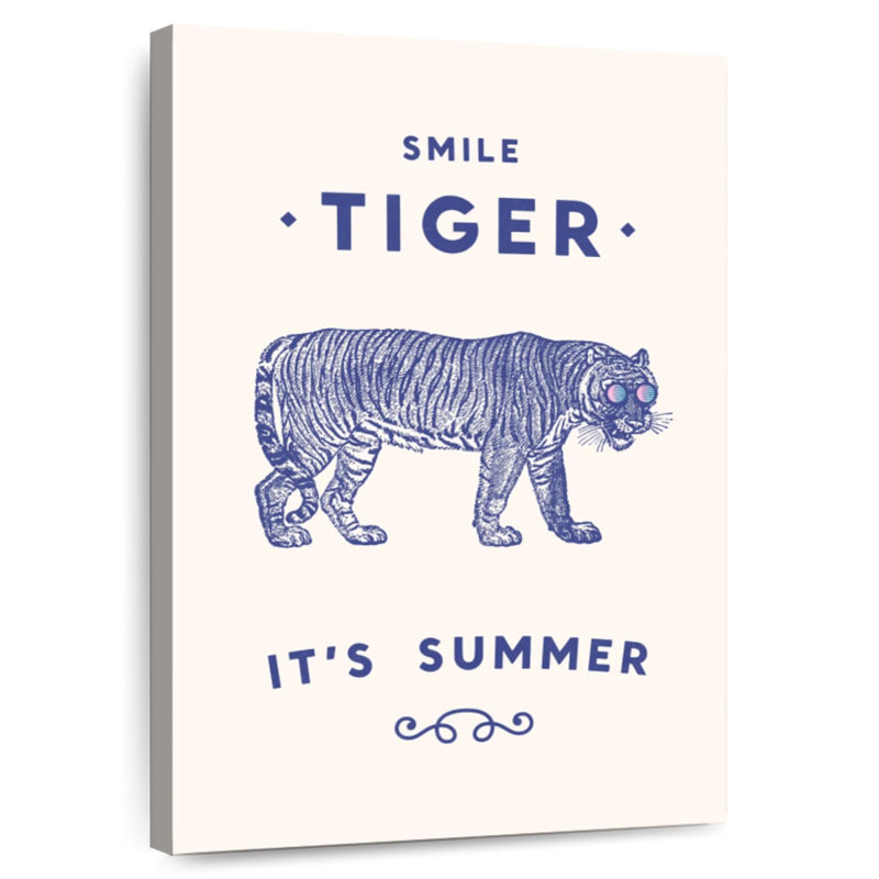 Brampt Smile Tiger It's Summer, 24" H x 16" W