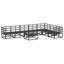  Garden Sofa Set With Cushion 8 Pcs Black Aluminium