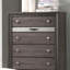Commode 1 pièce de style contemporain avec tiroir à bijoux caché et tiroirs à queue d'aronde anglaise pour le rangement et l'organisation de la chambre à coucher