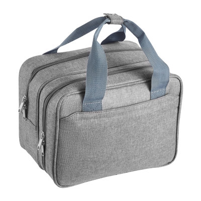 Sac de tire-lait portable, sac d'allaitement avec sac de glace, convient pour M5 / M6, accessoires de pompage et rangement pour lait maternel, étui de transport de pompe portatif pour le travail, les voyages et la famille, gris