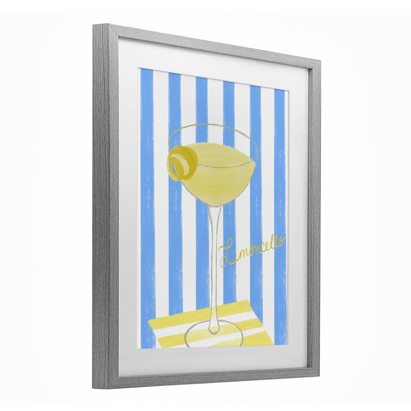 Limoncello, agrume, impression encadrée sous verre, design par EMILY Navas, H 16 po x l 13 po, Cadre de ferme gris