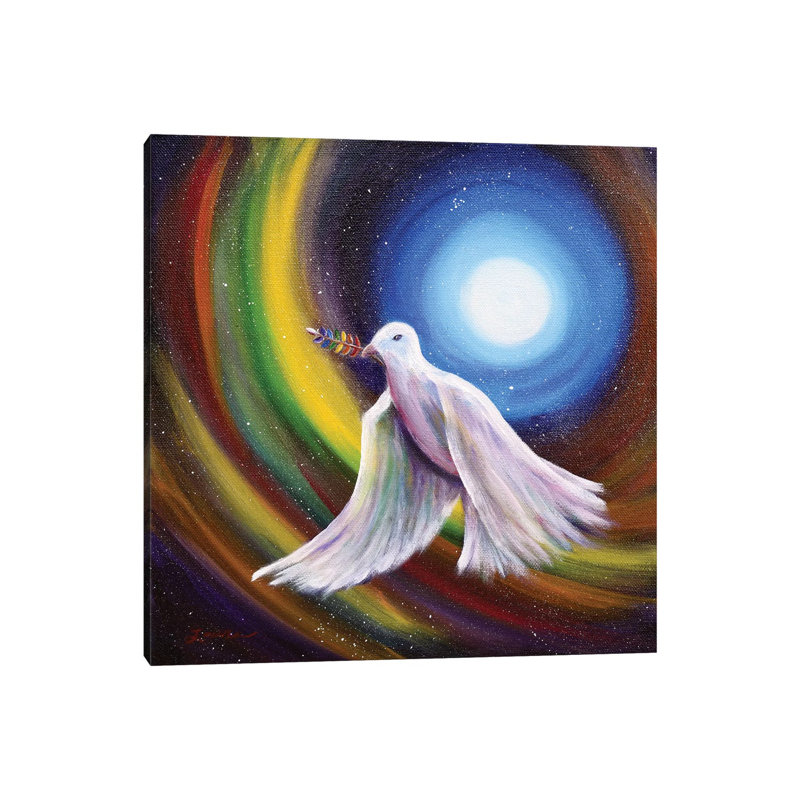 Love Is Love Peace Dove by Laura Iverson - Wrapped Canvas Print, 45.72 cm H x 45.72 cm W x 1.91 cm D
