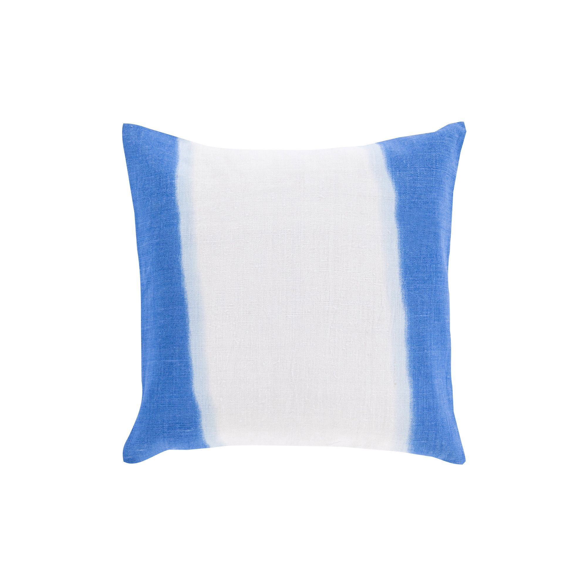 Striped 100% Linen Throw Pillow, Sky Blue, 18" H x 18" W x 4" D, Down