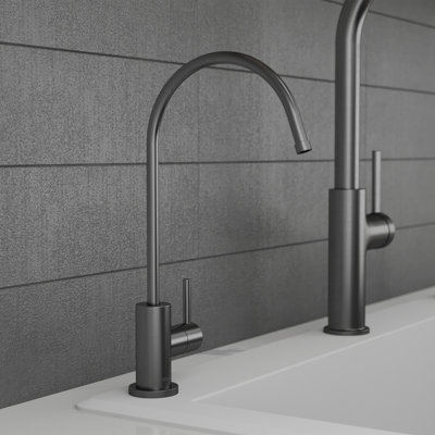 Karran Kestrel Single Handle Beverage Faucet in Spot-Free Gunmetal Grey