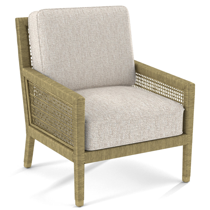 Harper 28" Wide Armchair, Blue Buffalo Check; 0120-61, Havana