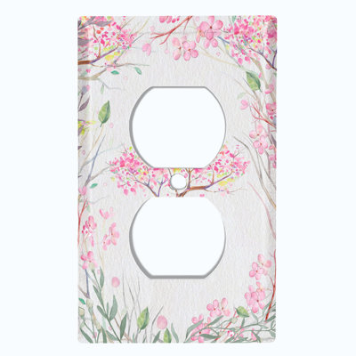 Patterned 1 - Gang Duplex Outlet Standard Wall Plate