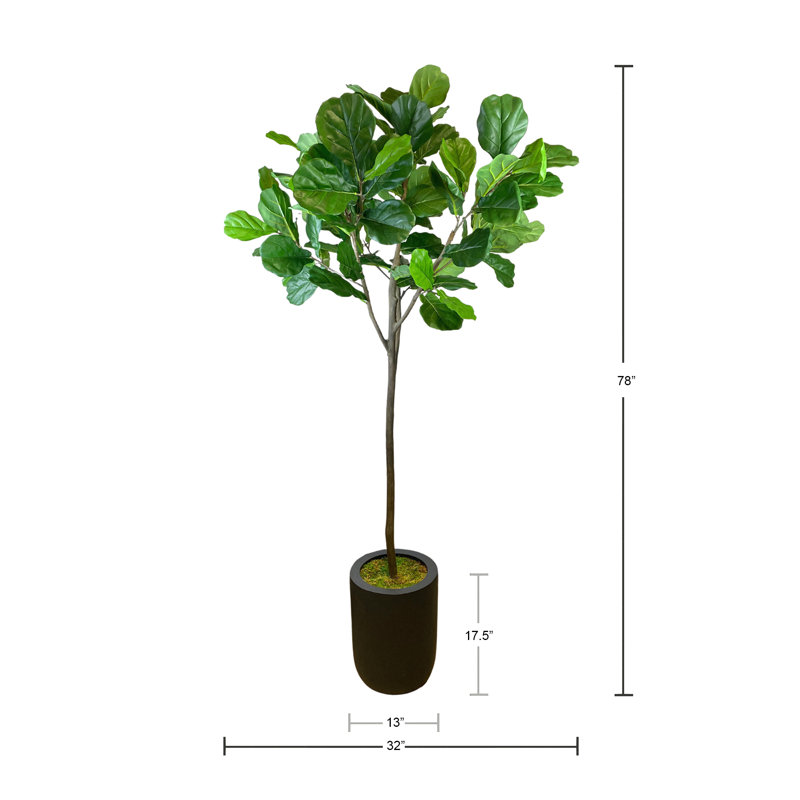 7' Faux Fiddle Leaf Fig Tree