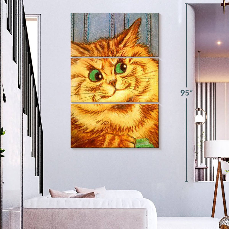 Brampt Quizzical Cat, 74" H x 48" W
