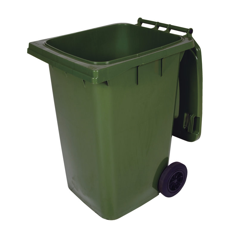 Poubelle, Vert, 95 gallons, H 43,25 po x l 28,25 po x P 33,4 po