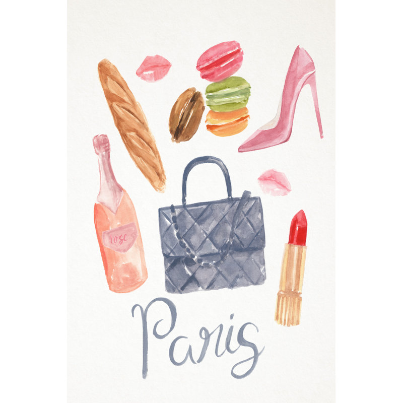 Paris Essentials I by Annie Warren - Print on Canvas, 122cm H x 81cm W, Wrapped Canvas