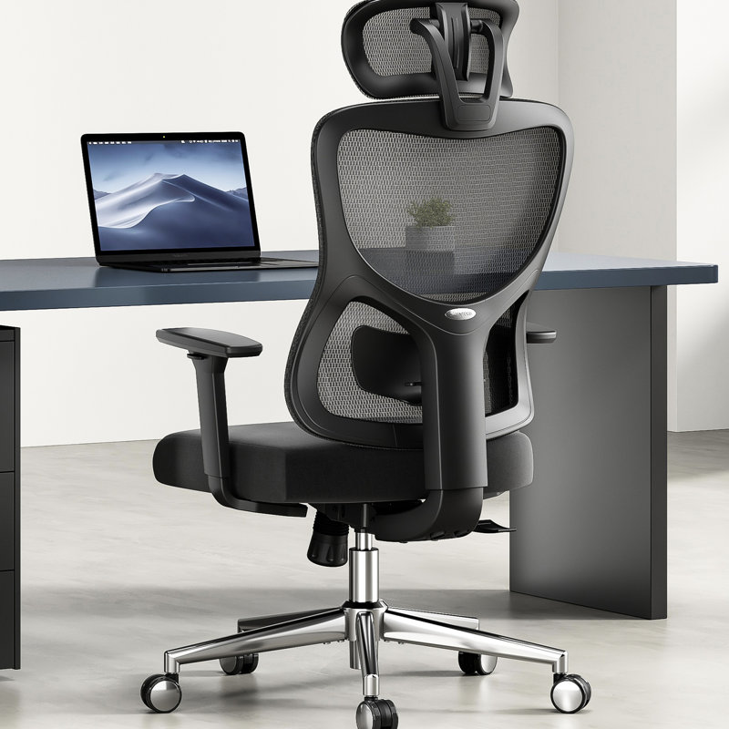 Chaise de bureau ergonomique avec support lombaire réglable et vertical. La 3D répond aux différents besoins des utilisateurs. Pivot inclinable de 90 à 135. Maille confortable en «S» pour un confort personnalisé