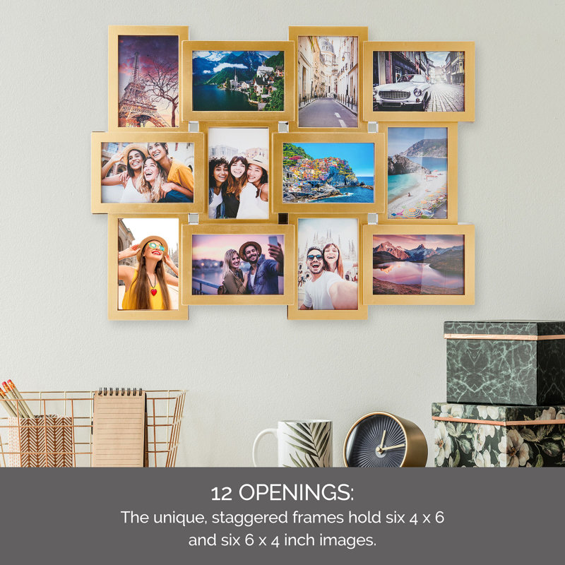 Melannco 12 Opening Photo Collage Frame, 12