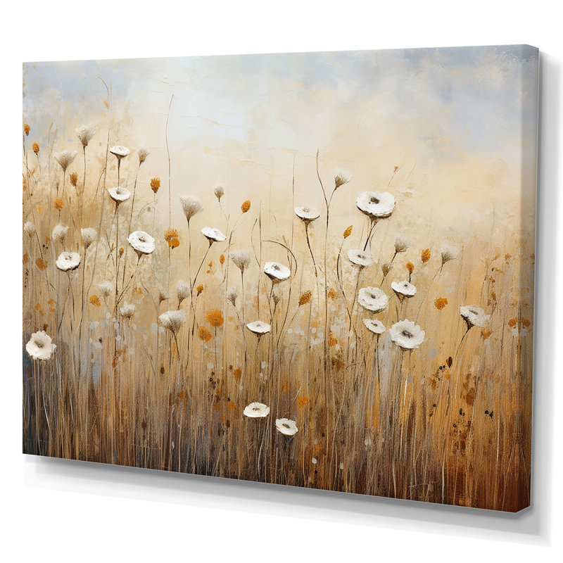 Minimalisme prairie magique III sur toile, Toile tendue, H 16 po x l 32 po x P 1 po