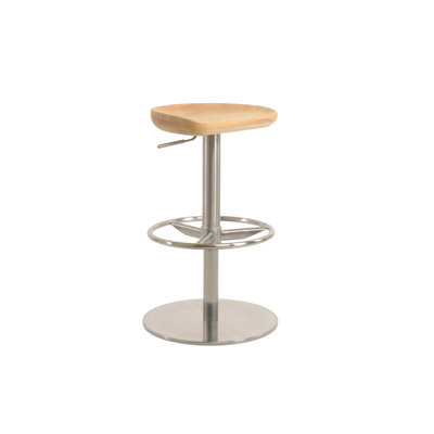 Cattelan Swivel Solid Wood Adjustable Height Bar Stool