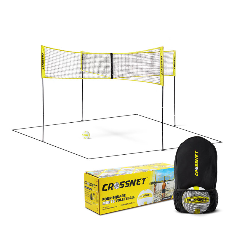 CROSSNET Plastic Volleyball with Carrying Case