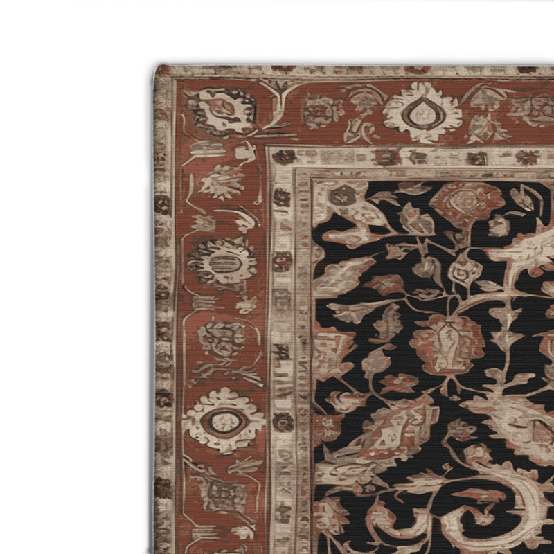 Tapis turc intérieur et extérieur brun, Rectangulaire 2 pi x 3 pi