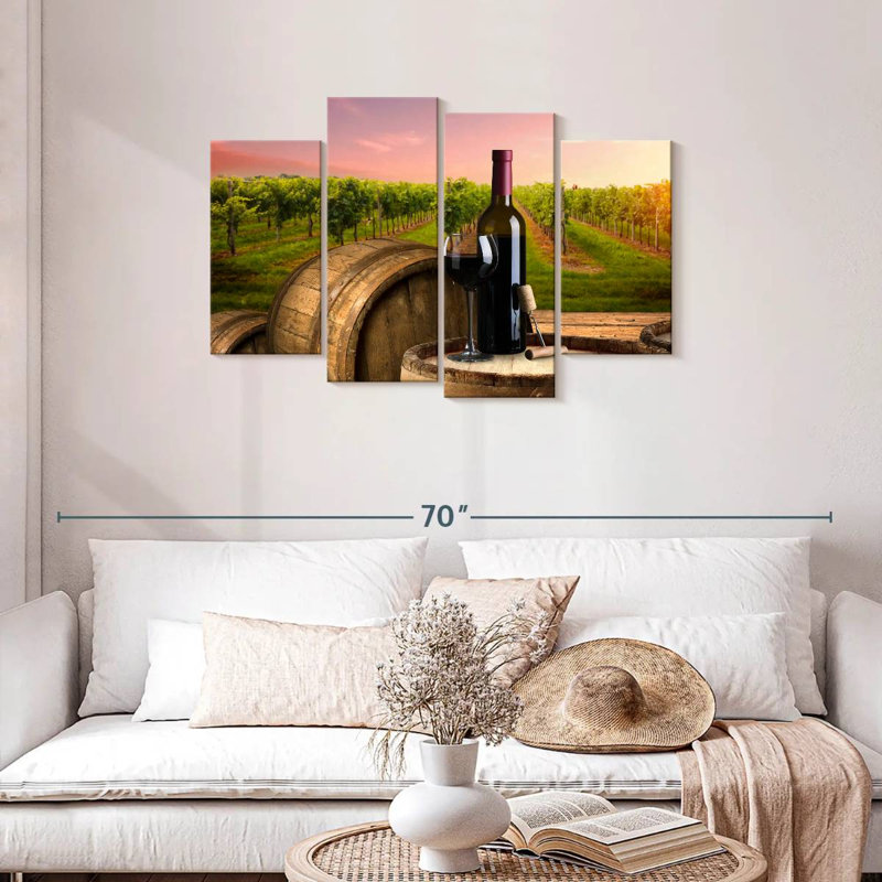 Yarlin Tuscan Wine Vineyard, H 27 po x l 43 po