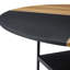 Elegant 47.3-inch Round Dining Table Set With Double-layer Storage & 4 Brown Upholstered Chairs