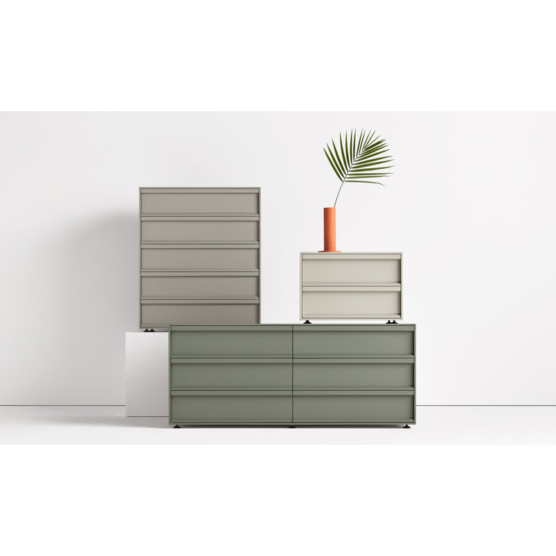 Superchoice 6 - Drawer Dresser, Gray Green