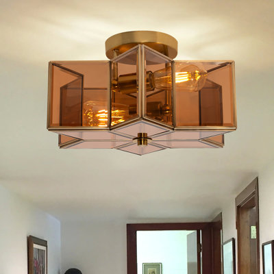 Ainoah 2 - Light 41cm Unique/Statement Star Semi Flush Mount Light