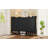 Sleek Contemporary Shoe Cabinet With Adjustable Shelves And Solid Wood Legs, Black-1901561125