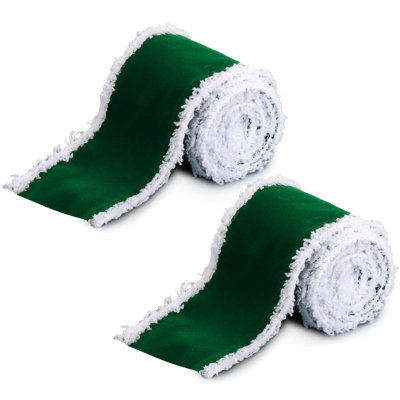 Ruban de Noël pour décoration d'arbre de Noël, emballage cadeau, artisanat, 2,5 po x 4 verges