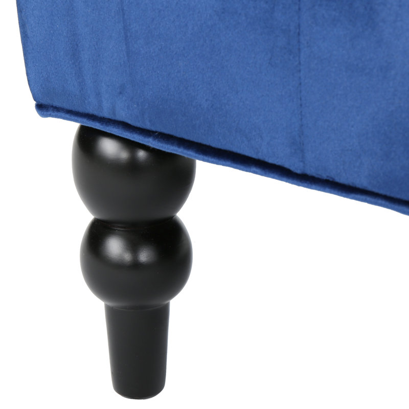 Superbe velours bleu marine avec oreilles captivantes et coutures de diamants exquises