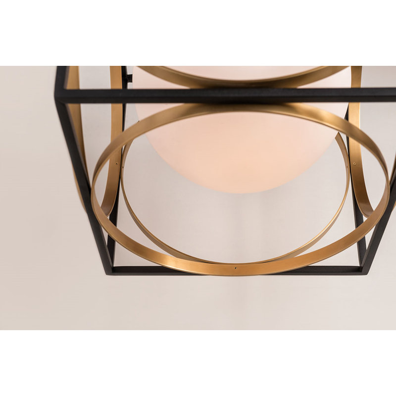 Wadsworth 1 - Light Pendant, Aged Brass, 18.5" H X 17.75" W X 17.75" D