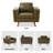 Inayat 22.3''W Leather Armchair With Solid Wood Legs-686852107