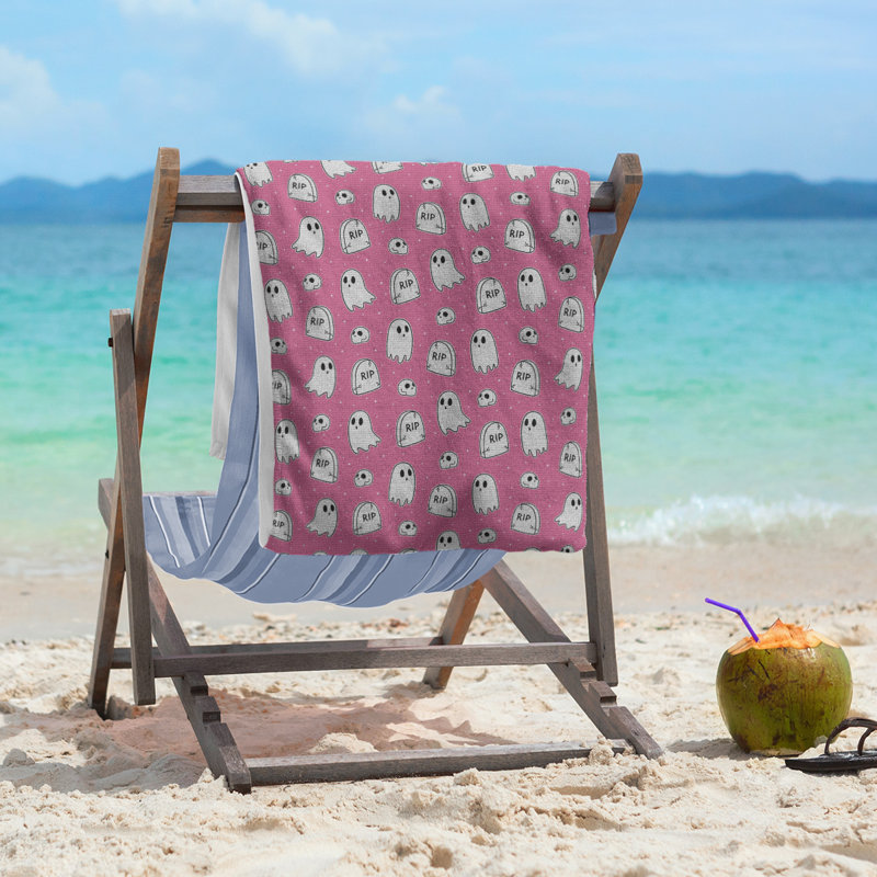 Katelyn Elizabeth Cotton Blend Beach Towel, Pink