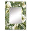 Adamariz vert floral s'épanouit élégance - grand miroir floral, miroir mural décoratif de campagne, art en métal imprimé-177319849