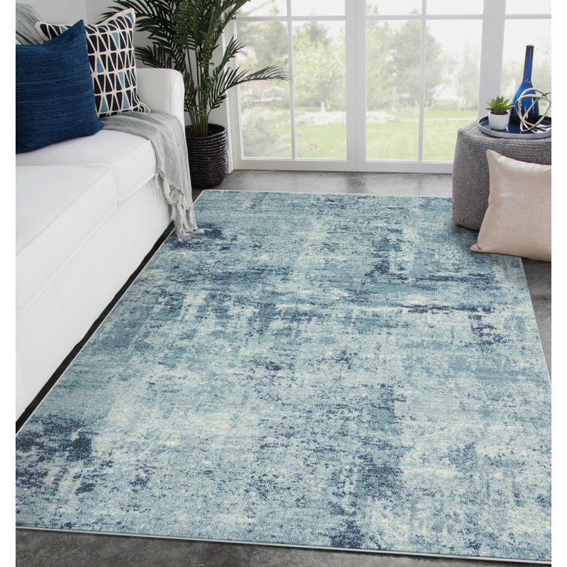 Tapis abstrait bleu, Rectangle 8 pi x 10 pi