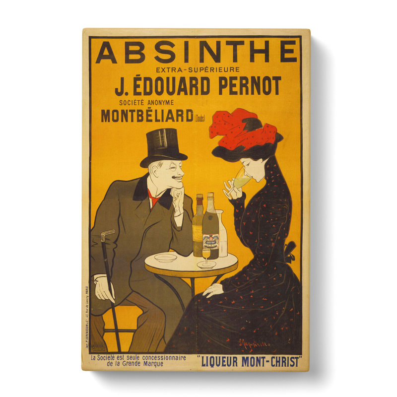 Vintage Absinthe - Wrapped Canvas Print, 50cm H x 35cm W x 3cm D