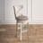 Swivel Upholstered Counter Stool with Solid Wood Frame-539139260
