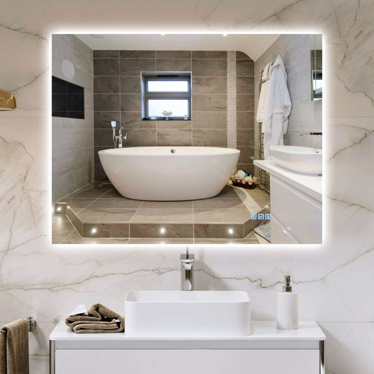 Yessenia LED Backlit Wall Mounted Bathroom Mirror/ Vanity Mirror/ Brightness Adjust