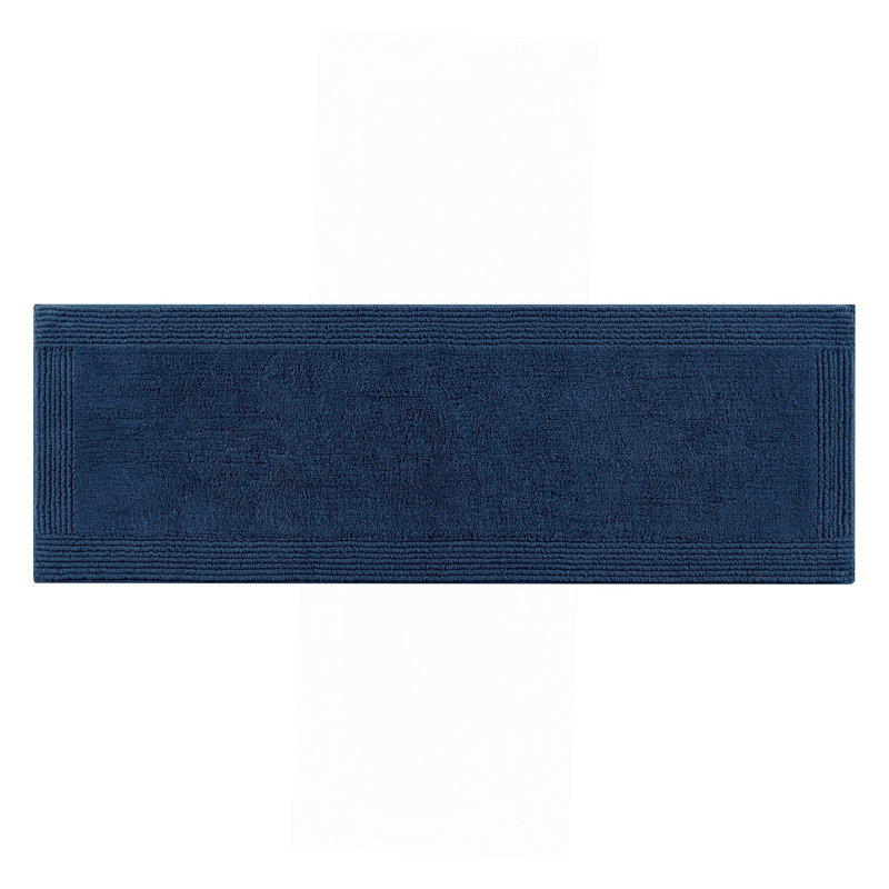 1 tapis de bain réversible 100% coton touffeté 3000 g / m² bleu marine, Tapis de couloir 2 pi x 6 pi