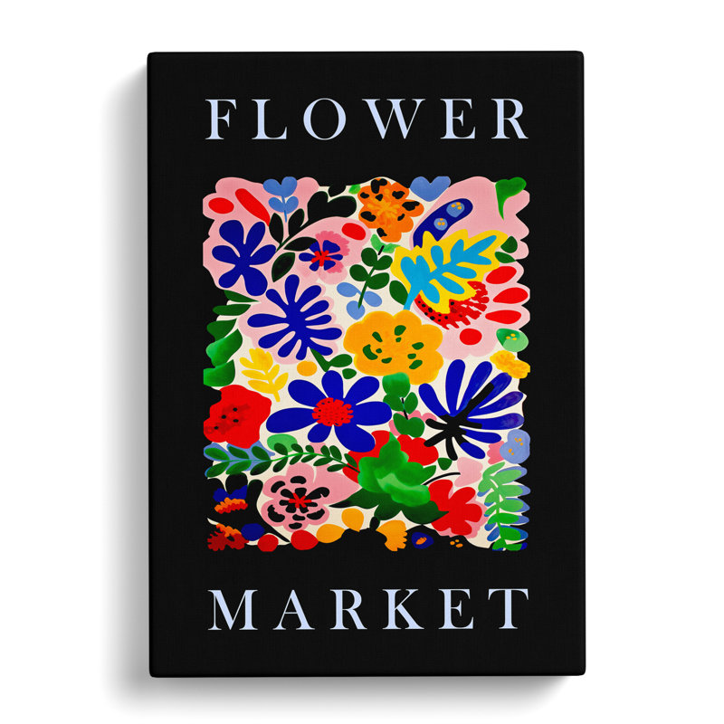 XMKTMKT-129 Black Collection Flower Market Exhibition No.1 - Wrapped Canvas Print