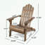 Chaises Adirondack en bois avec pieds robustes