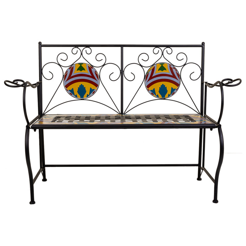 Chania Wrought Iron Park Bench