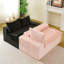 Canapé 4 places de luxe, coloris bicolore, velours tortue, configuration flexible, mousse haute densité, rose et noir, idéal pour les familles, design ergonomique, pour la maison