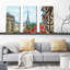 Paris par jour - ensemble de 3 reproductions d'art sur toile tendue-2047530882