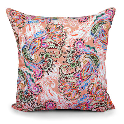 Floral Outdoor Reversible Throw Pillow
