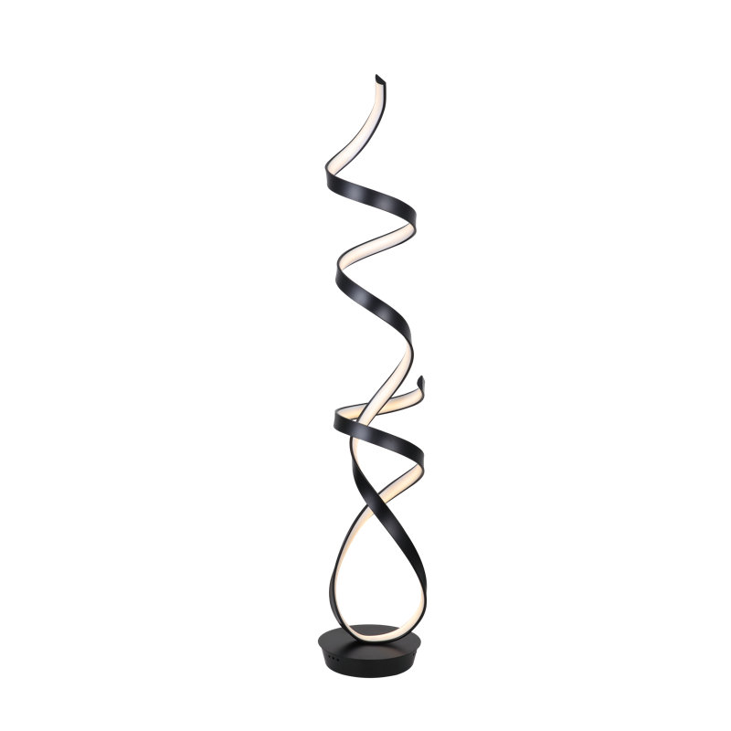 63'' LED Column Floor Lamp with USB, Matt Black
