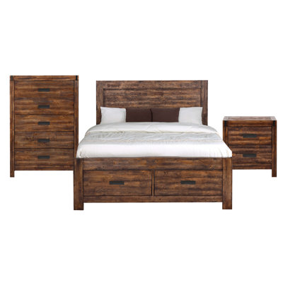 Mork Solid Wood Piece Bedroom Set